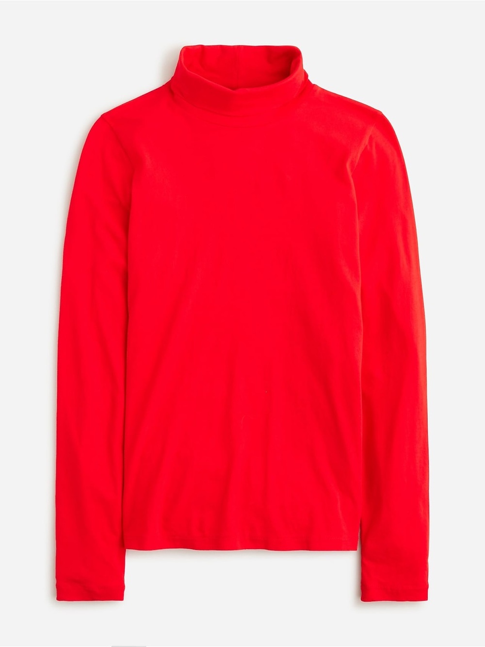 J.Crew Women’s XS Red Turtleneck Long Sleeve 100% Cotton Top NWT Classic
